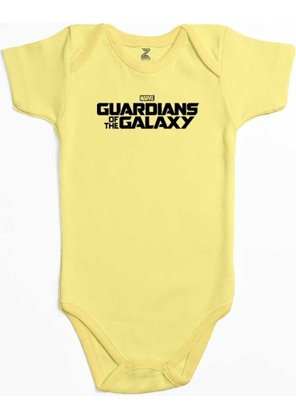 Galaksinin Koruyucuları Logo Sarı Renk Bebek Body Zıbın