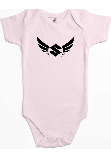 Suzuki Wings Pembe Renk Bebek Body Zıbın