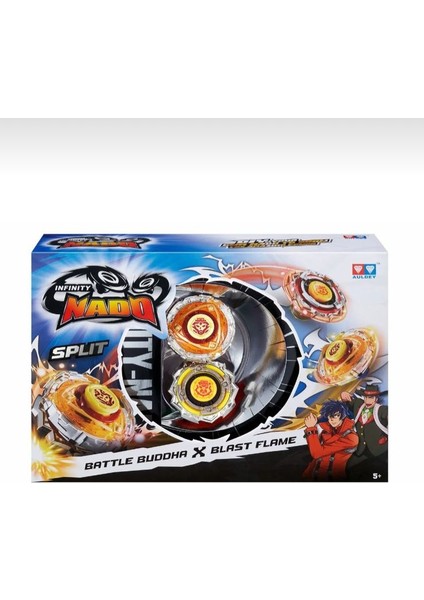 Oyuncak Topaç Infinity Nado Split Metal 2´li Set Battle Buddha Blast Flame Seç Fırlat