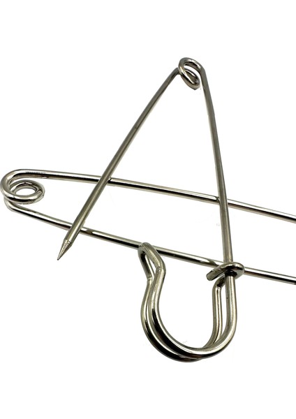 Çengelli Iskoç Etek Iğnesi 8,9 cm Nikel fırsatları