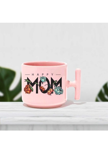 Happy Mom Baskılı Kemik Kupa