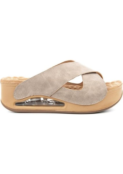 Penelope 31210-551 Air Max Anatomik Taban Kadın Terlik Full Krem 36-40