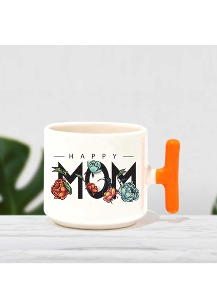 Happy Mom Baskılı Kemik Kupa