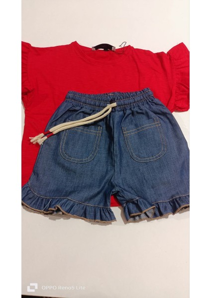 Dokuma Şortlu Fırfırlı Takım modelleri