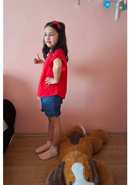 Dokuma Şortlu Fırfırlı Takım fırsatları