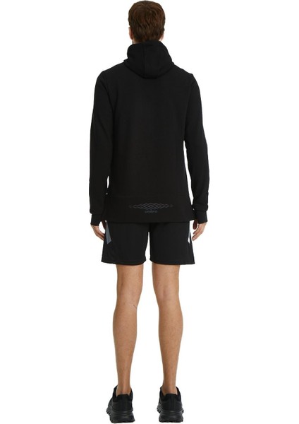 Lisanslı Kapüşonlu Siyah Fermuarlı Hoodie Gs Aslan Baskılı