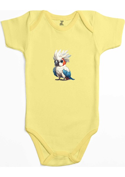 Şirin Papağan Sarı Renk Bebek Body Zıbın