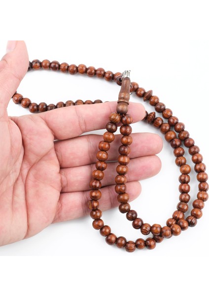 Meram Kavak 99LUK Küre Kesim 7.5mm Namaz Tesbihi-Kahverengi fırsatları