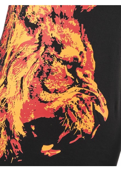 Orijinal Lisanslı Aslan Baskılı T-Shirt + Bileklik Set Hediyelik Ahşap Kutulu indirimleri