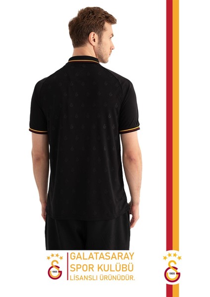 Orijinal Lisanslı Match Day Polo Yaka Siyah T-Shirt Gs Aslan Baskılı Hediyelik Ahşap Kutulu