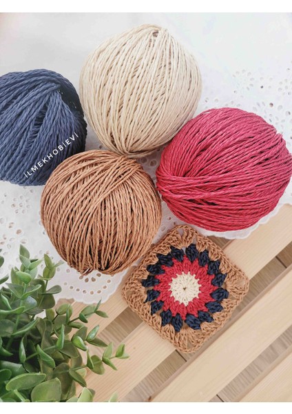 Kağıt Ip 4'lü Set Örgü Ipi 200GR Sonbahar (50şer Gr) %100 Paper