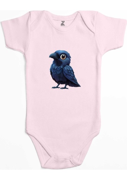Tatlı Karga Pembe Renk Bebek Body Zıbın