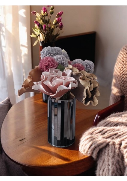 Aynalı Vazo 20 cm Beyaz (Gümüş) Aynalı Yuvarlak Vazo fiyatları