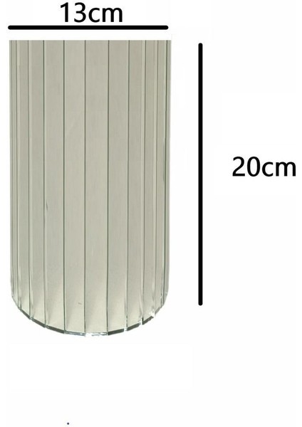 Aynalı Vazo 20 cm Beyaz (Gümüş) Aynalı Yuvarlak Vazo fırsatları