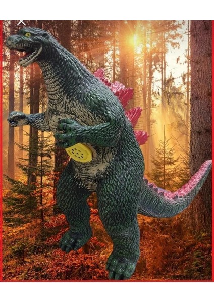 Sesli Yumuşak Godzilla 68 cm Godzila Monster Canavar Sesli Dinazor Dev Boyda Kaliteli Oyuncak