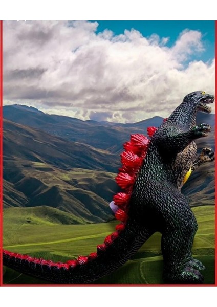 Sesli Yumuşak Godzilla 68 cm Godzila Monster Canavar Sesli Dinazor Dev Boyda Kaliteli Oyuncak