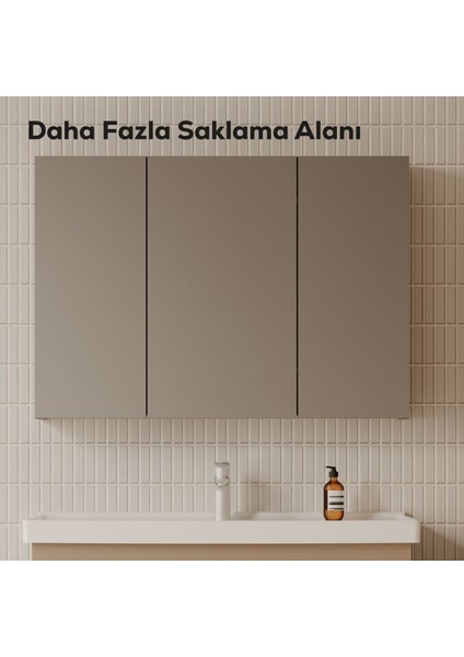 D20 100 cm Dafne Aynalı Dolap Melamin Gövde