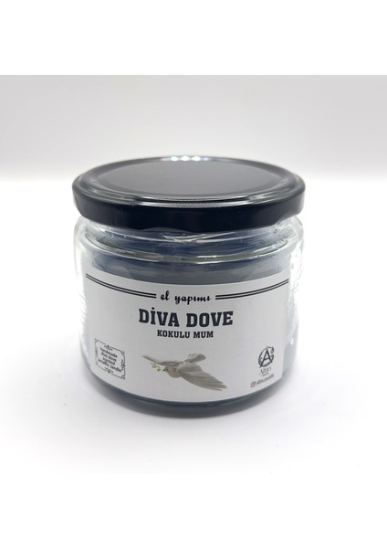 El Yapımı Diva Dove Kokulu Kavanoz Mum