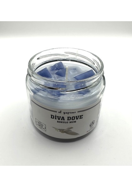 El Yapımı Diva Dove Kokulu Kavanoz Mum
