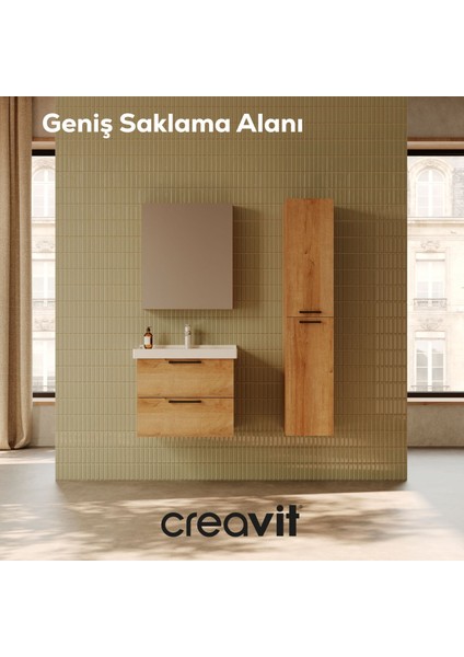 D20 65 cm Iki Çekmeceli Lavabo Dolabı Everest Melamin Kapak fiyatları