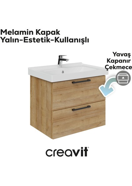 D20 65 cm Iki Çekmeceli Lavabo Dolabı Everest Melamin Kapak fırsatları