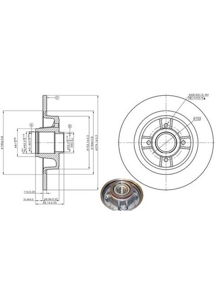50420 Fren Diski Arka Megane I Sw 97- Scenic I 99- Rulmanlı Düz 274MM