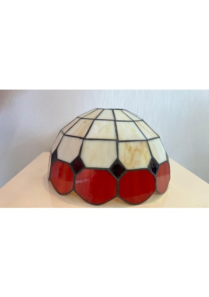 Tavan Vitray Avize 30 cm (12") Kırmızı