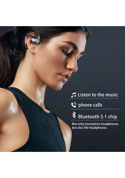 M8 Akıllı Aı Çeviri Bluetooth Kulaklık, Gerçek Zamanlı Simultane Tercüme Çeviri Kulaklığı (Yurt Dışından)