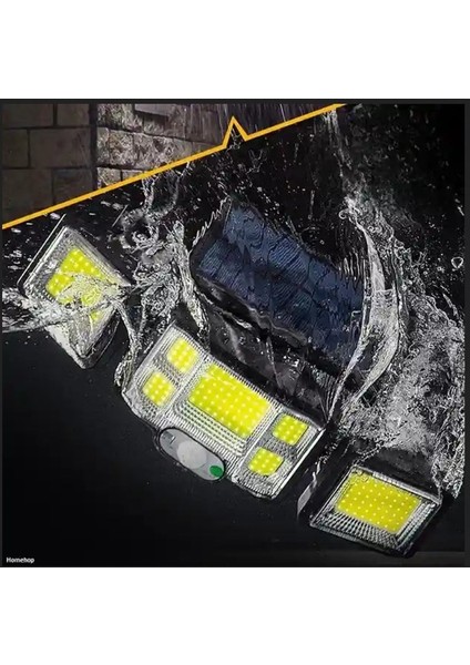 192 Cob LED Güneş Enerjili Hareket Sensörlü Kumandalı Bahçe Garaj Ev Aydınlatma Lambası Solar Işık indirimleri