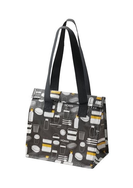 Fladdrıg Yemek Çantası, Gri, Desenli, 25X16X27 cm