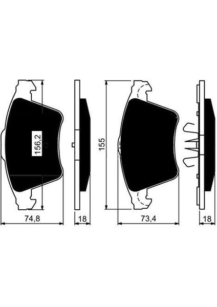 Magnettı Marellı 323700002700 Fren Balatası Ön 155MM T5 03-