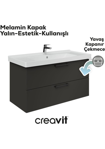 D20 100 cm Iki Çekmeceli Lv. Dlb. Antrasit Melamin modelleri