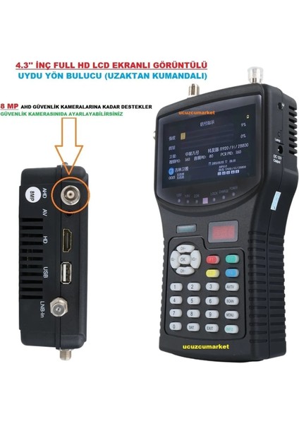 4.3'' Inç Full Hd LCD Ekranlı Görüntülü Uydu Yön Bulucu