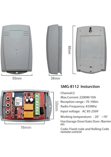 Kumanda Modülü Dünyanın Her Yerinden Cep Telefon ile Açıp-Kapatır modelleri