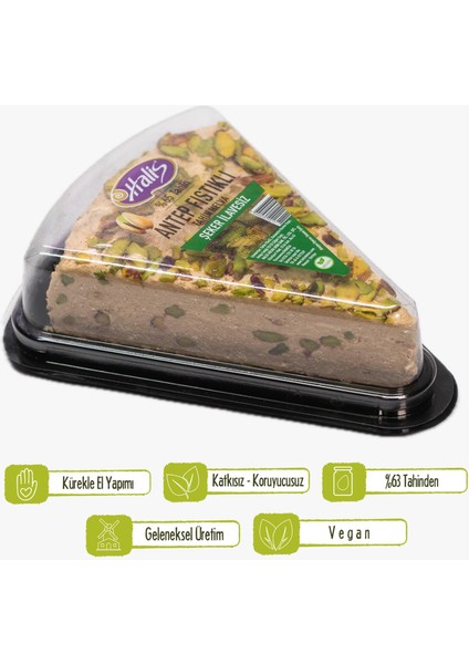 Rafine Şeker Ilavesiz Antep Fıstıklı Tahin Helvası - 300 gr
