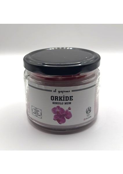 El Yapımı Orkide Kokulu Kavanoz Mum
