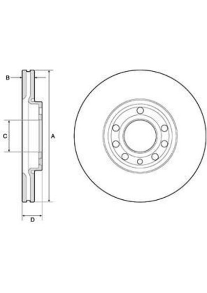 Delphı BG3713 Fren Diski Ön Croma 05- / Vectra C 02- Sıgnum 02- / 9-3 02- Havalı 285MM