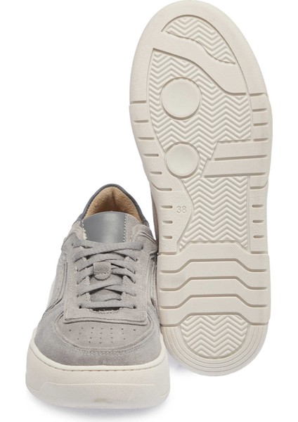 Gri Hakiki Nubuk Deri Kadın Sneaker - K24I1AY67493-A40 fırsatları