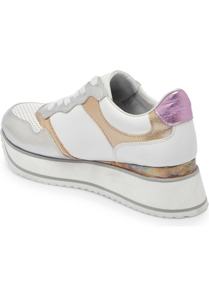 Beyaz Hakiki Deri Kadın Sneaker - K24I1AY67119-Q0S