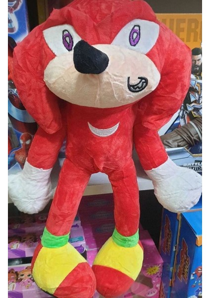 Pelüş Kırmızı Sonik 43 cm Büyük Boy Sonic Figür Knuckles Shadow Kirpi Peluş Oyuncak