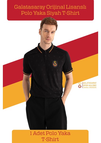 Orijinal Lisanslı Match Day Polo Yaka Siyah T-Shirt Metin Oktay Baskılı Hediyelik Ahşap Kutulu