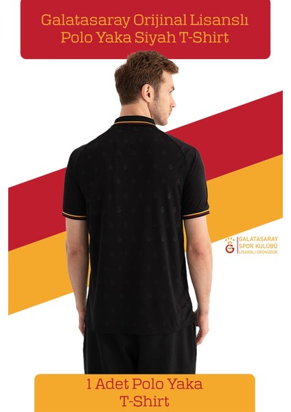 Orijinal Lisanslı Match Day Polo Yaka Siyah T-Shirt Metin Oktay Baskılı Hediyelik Ahşap Kutulu