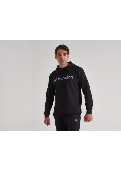 Benetton Kapüşonlu Erkek Sweatshirt