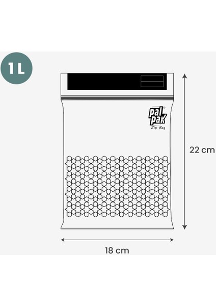 Zip Bag Premium Çok Amaçlı Kilitli Poşet 18X22 cm 20 Adet