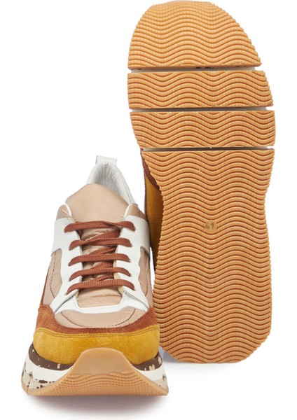 Taba Deri-Tekstil Erkek Sneaker - E24I1AY56822-A29