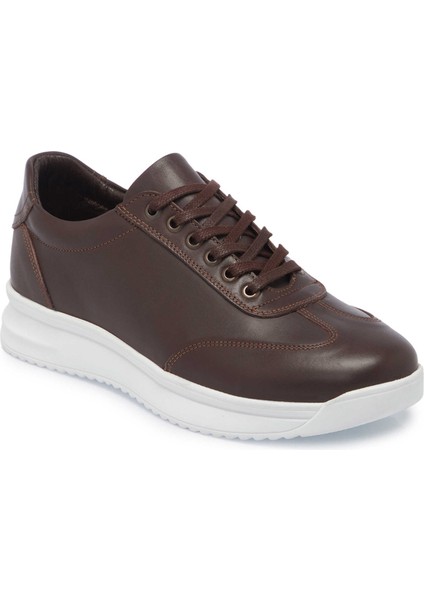 Kahve Hakiki Deri Erkek Sneaker - E25I1AY57304-A24