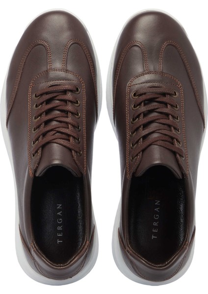 Kahve Hakiki Deri Erkek Sneaker - E25I1AY57304-A24 indirimleri