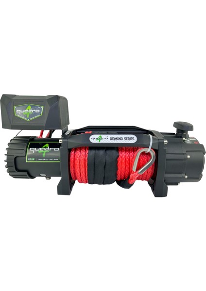 13500LB 12V Kırmızı Sentetik Halatlı Vinç