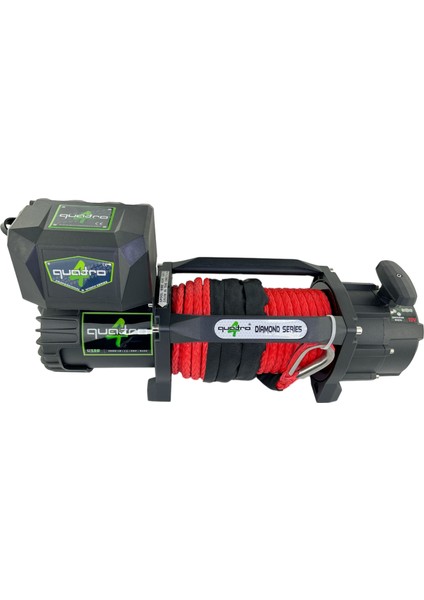 13500LB 12V Kırmızı Sentetik Halatlı Vinç