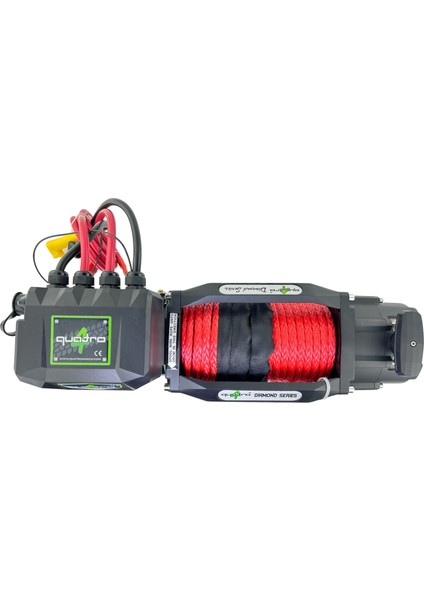 13500LB 12V Kırmızı Sentetik Halatlı Vinç